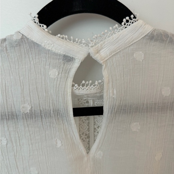 Zara White Ruffled Blouse - Picture 4 of 5